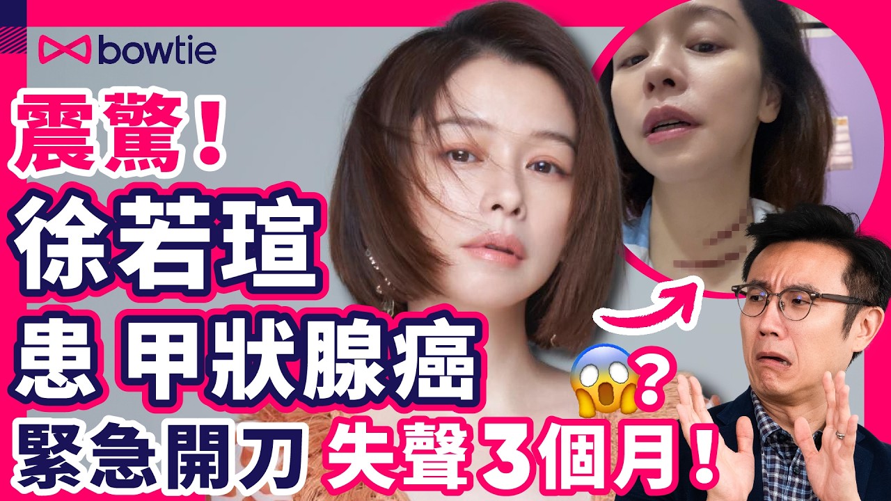 徐若瑄 患 甲狀腺癌 ｜女性風險高 病因  關鍵大揭秘！｜ 有甲狀腺問題，如  甲亢、甲減 或 結節，更高危？ ｜ 5大症狀 你中了幾個？ ｜ #徐若瑄 #甲狀腺癌 #Bowtie
