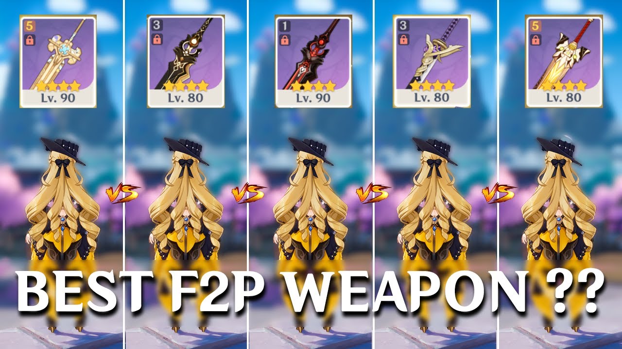 Navia Weapon Comparison!! Best F2P Weapon for Navia!! Genshin Impact !!