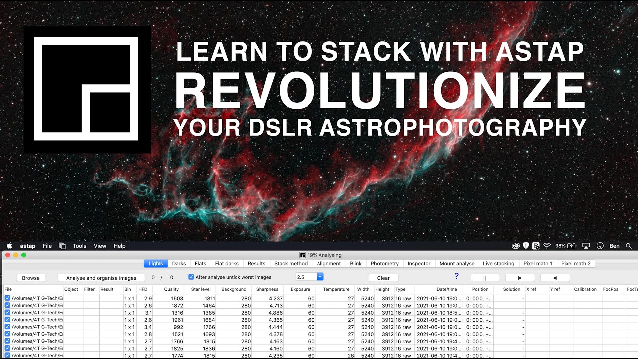 ASTAP stacks OSC DSL Astrophotos and its Awesome on the Mac or PC