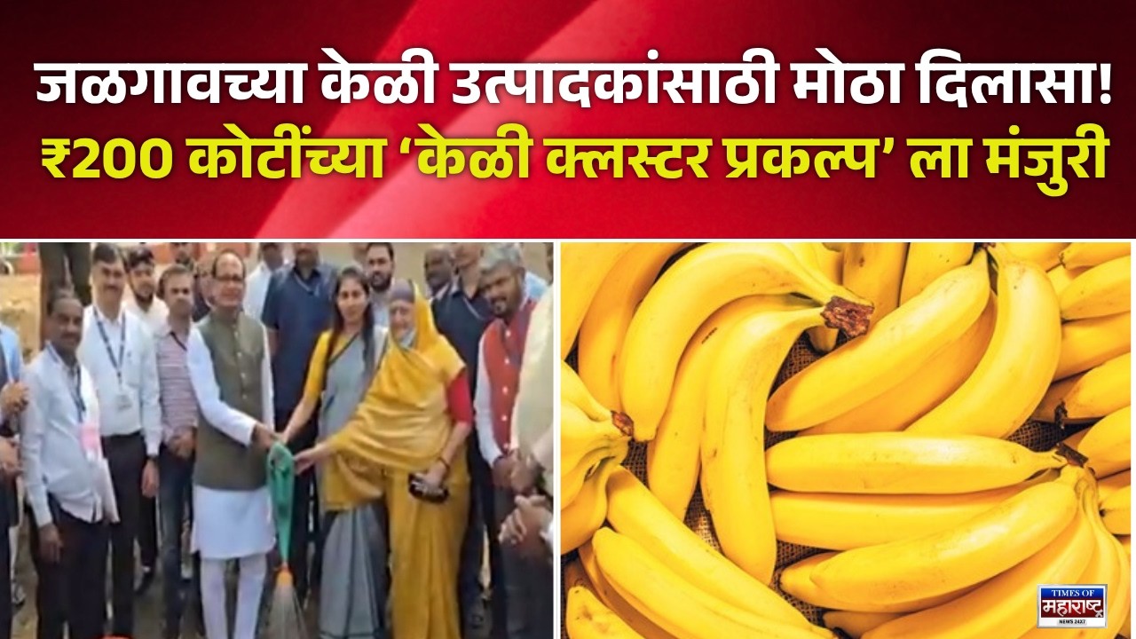 जळगावच्या केळी उत्पादकांसाठी मोठा दिलासा! | ₹200 कोटींच्या Banana Cluster Project ला मंजुरी |