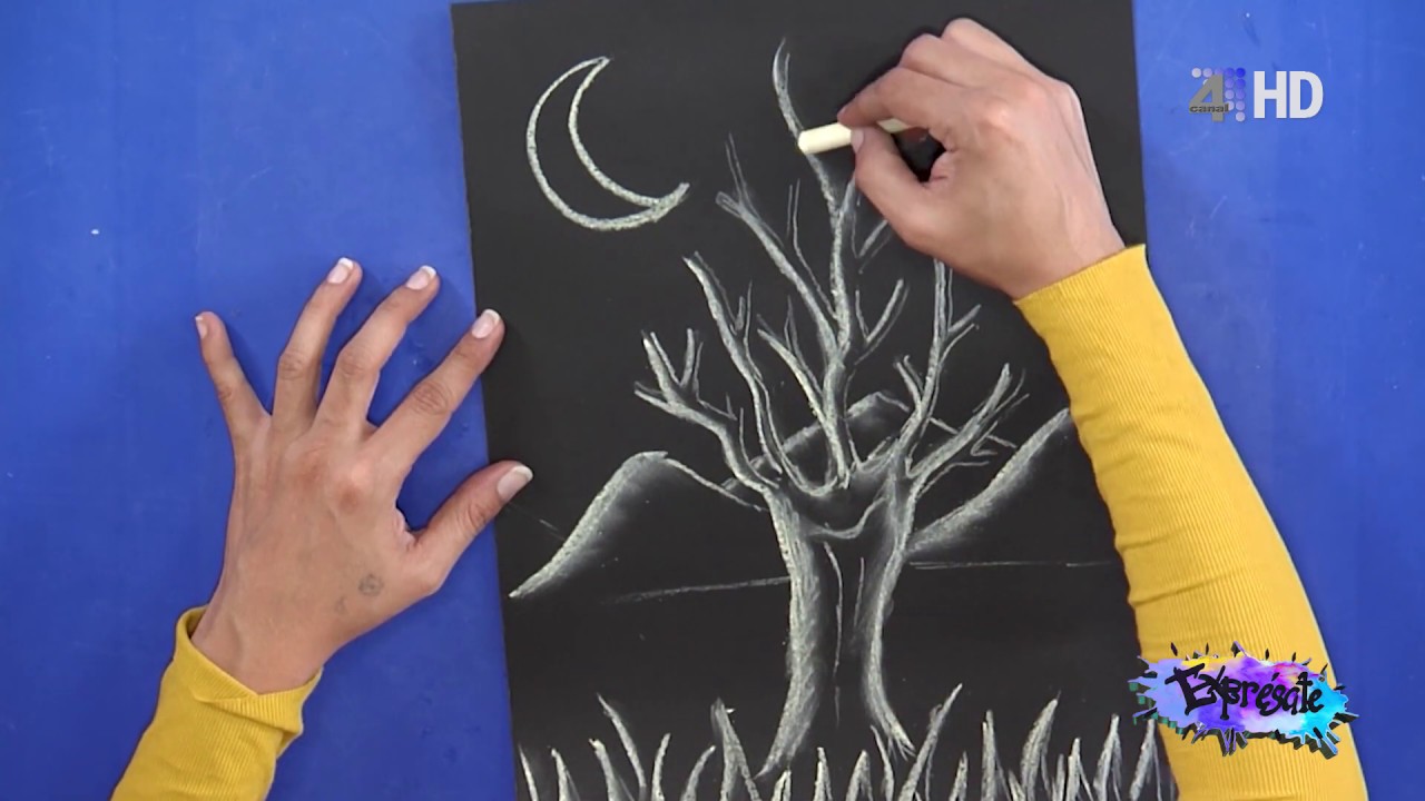 Manos a la obra: Dibujo de paisaje con tiza