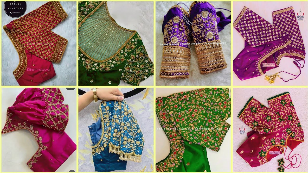 50 Stunning Bridal Blouse Designs | Latest Maggam Work Blouse Design | bridal blouse designs