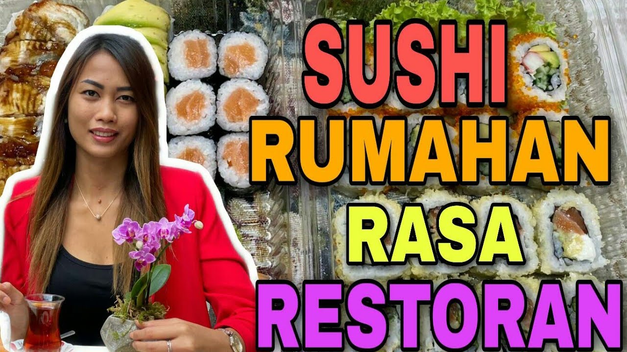 Mencoba makanan Jepang (sushi ikan Hiu)