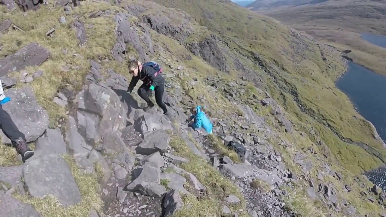 Climbing Carrauntoohil by Brother O'Sheas Gully