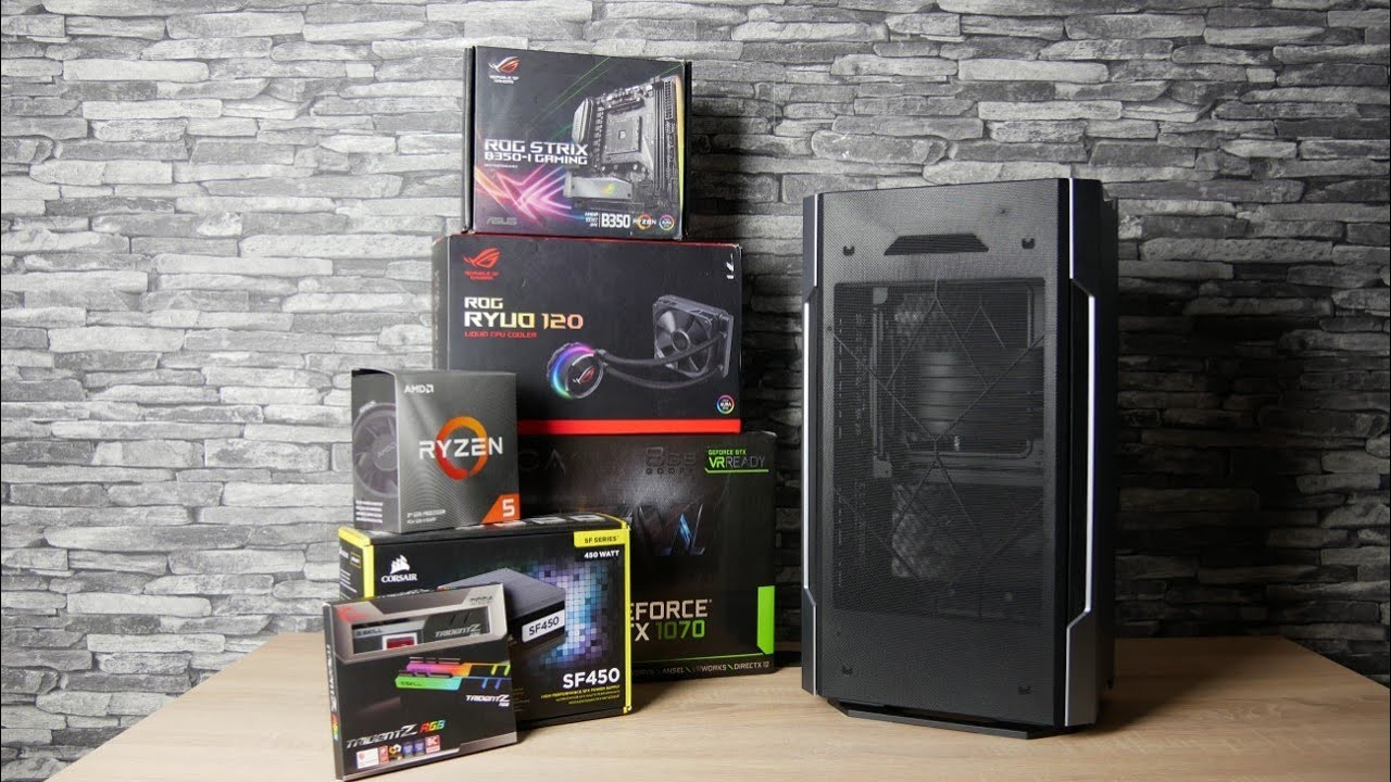 PATHEN'owa BESTIA ITX z WYŚWIETLACZEM! *Phanteks Shift 2 AIR Ryzen 5 3600 GTX1070 evga FTW ASUS RYUO
