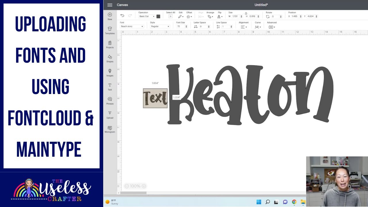 Uploading Fonts and Using FontCloud & MainType | Using Fonts in Cricut Design Space