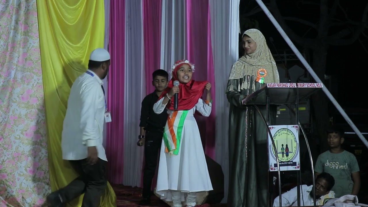 Afifa marathi bhashan (Nagar Parishad Urdu Primary School No 6 morshi)