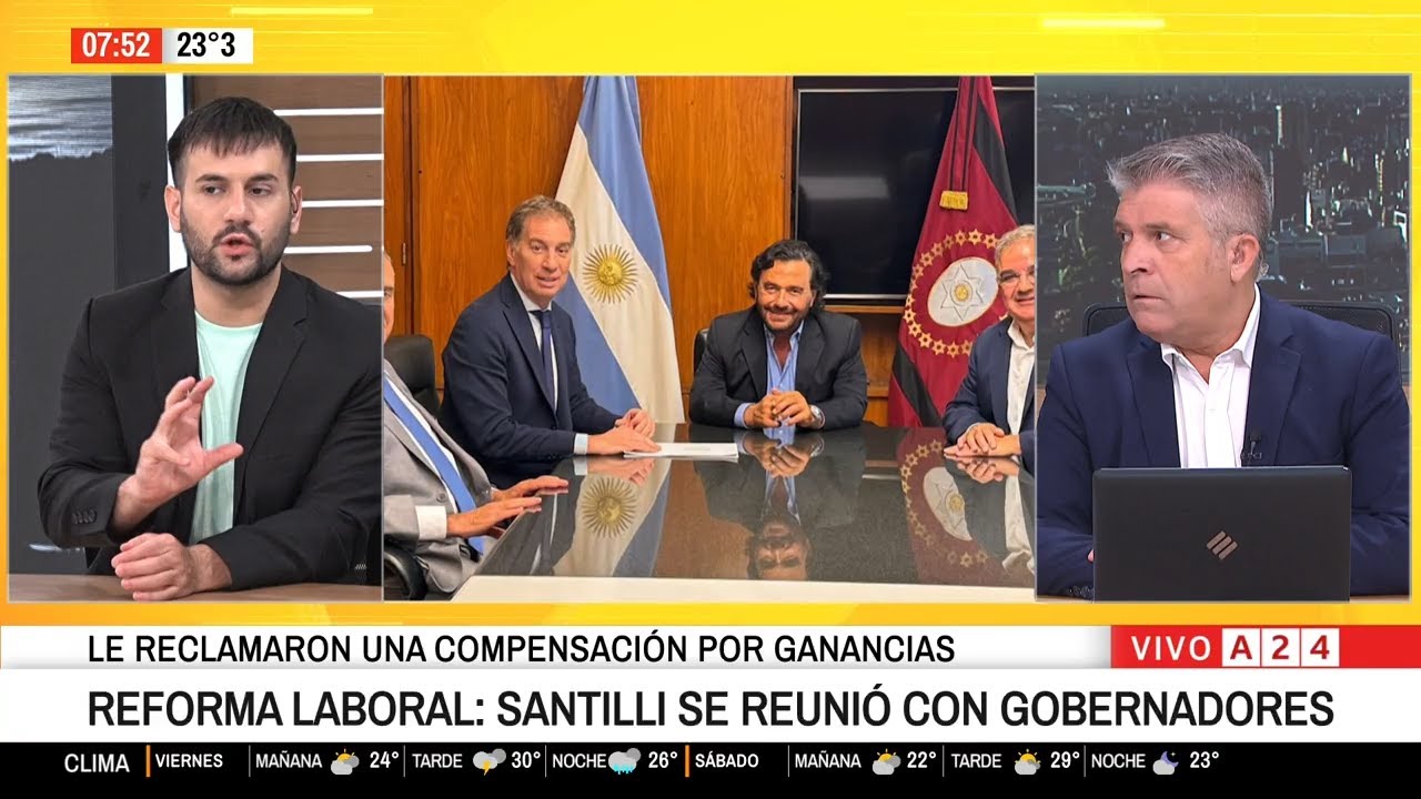 🔴 Reforma laboral: Santilli se reunió con gobernadores