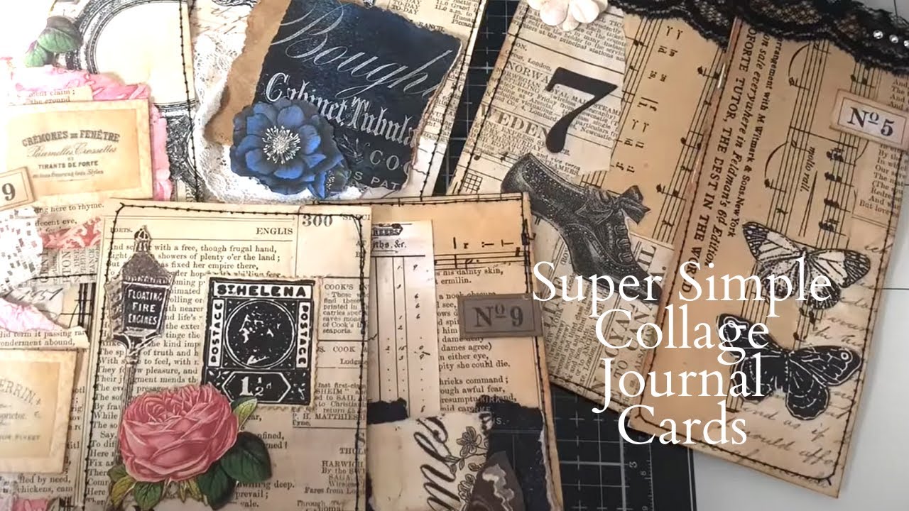 Journal Cards from 12 x 12 Collage Sheet