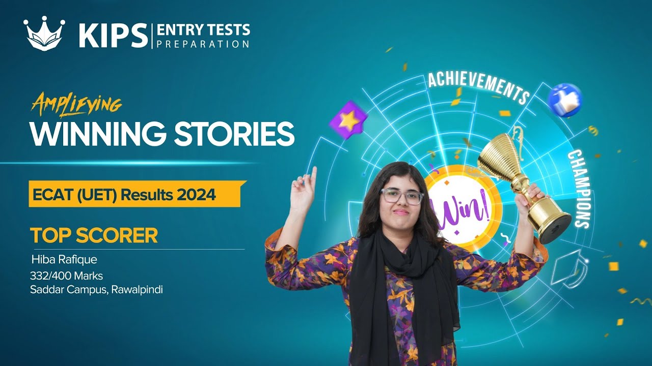 KIPS Entry Test Engg. & CS Toppers Results 2024 | Hiba Rafique | Top Scorer #kips #education