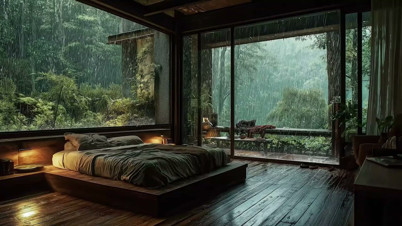 Relaxing Piano and Rain Sounds After a Long Day
