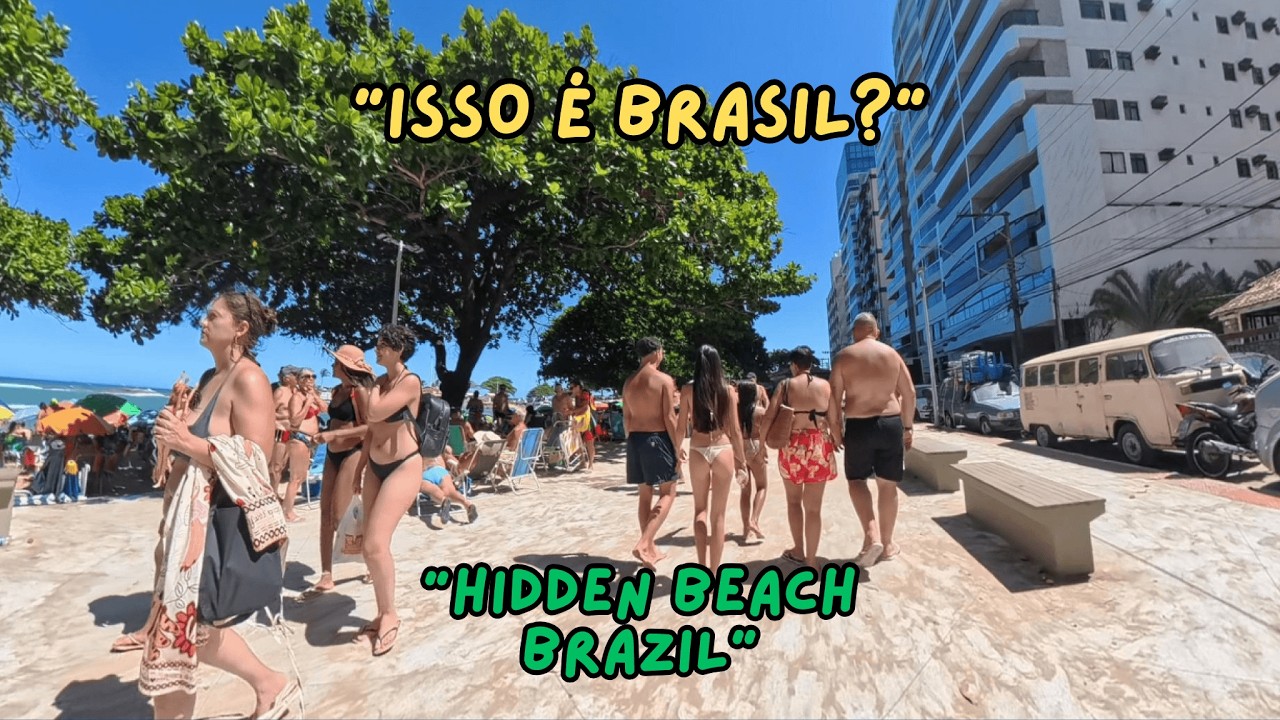 🌊Guarapari Brazil 4k BR Beach Walk | Castanheiras to Praia do Meio