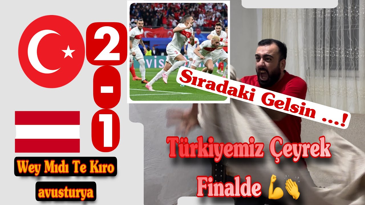 Türkiye 2-1 Avusturya ! Tepki Videosu (Fanatik Taraftar Milli Maç İzlerse ! Türkiye Çeyrek Finalde !