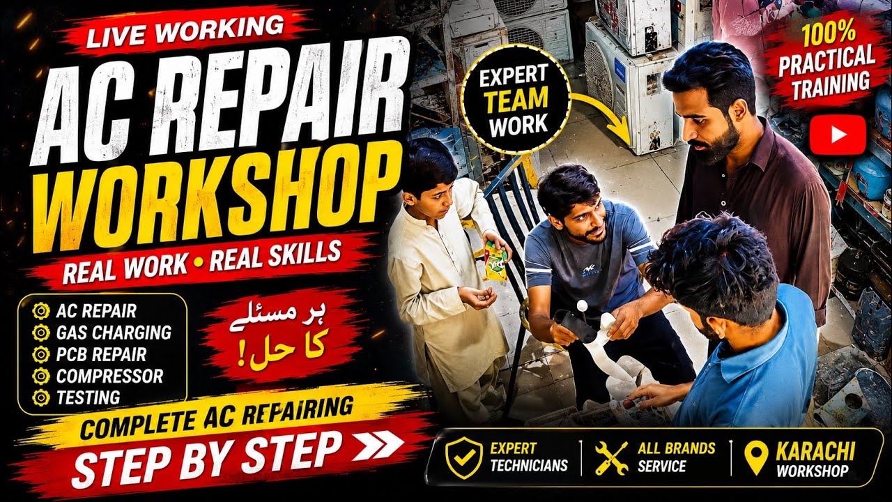 Inside a Busy AC Repair Workshop 🔥 | Expert Technicians at Work | Complete AC Repairing #FixVerse