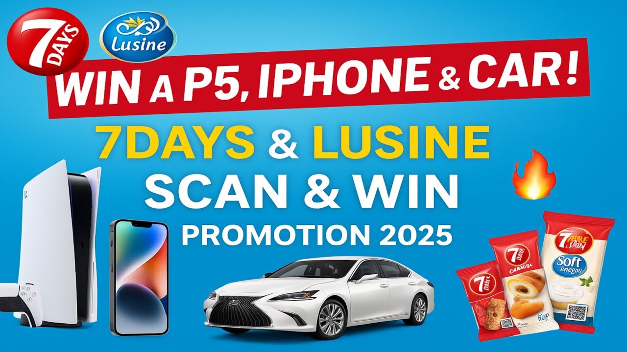 Saudi Arabia Lucky draw UAE Oman Win A PS5 iPhone & Car! 7Days & Lusine Scan & Win Promotion 2025 🎁🔥