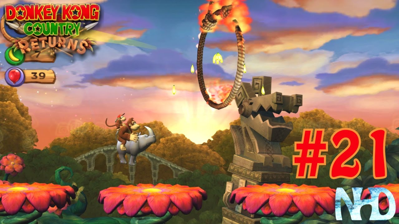 Let's Play Donkey Kong Country Returns (pt21) Ruins 3-6 Temple Topple