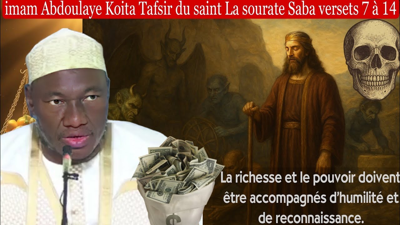 Tafsir du saint Coran sourate Saba v7-14 par imam Koita.La richesse histoire de Salomon 