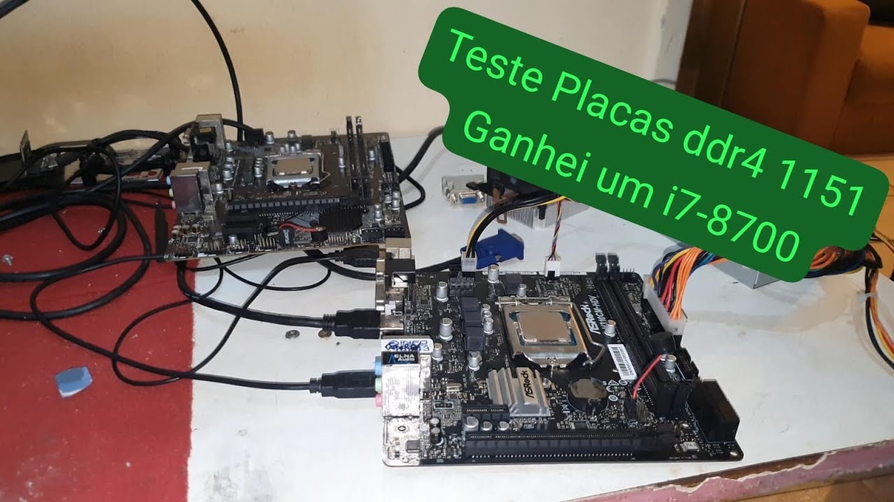 GANHEI UM I7-8700 TESTE DE PLACAS 1151 DA CAÇADA DE PEÇAS 