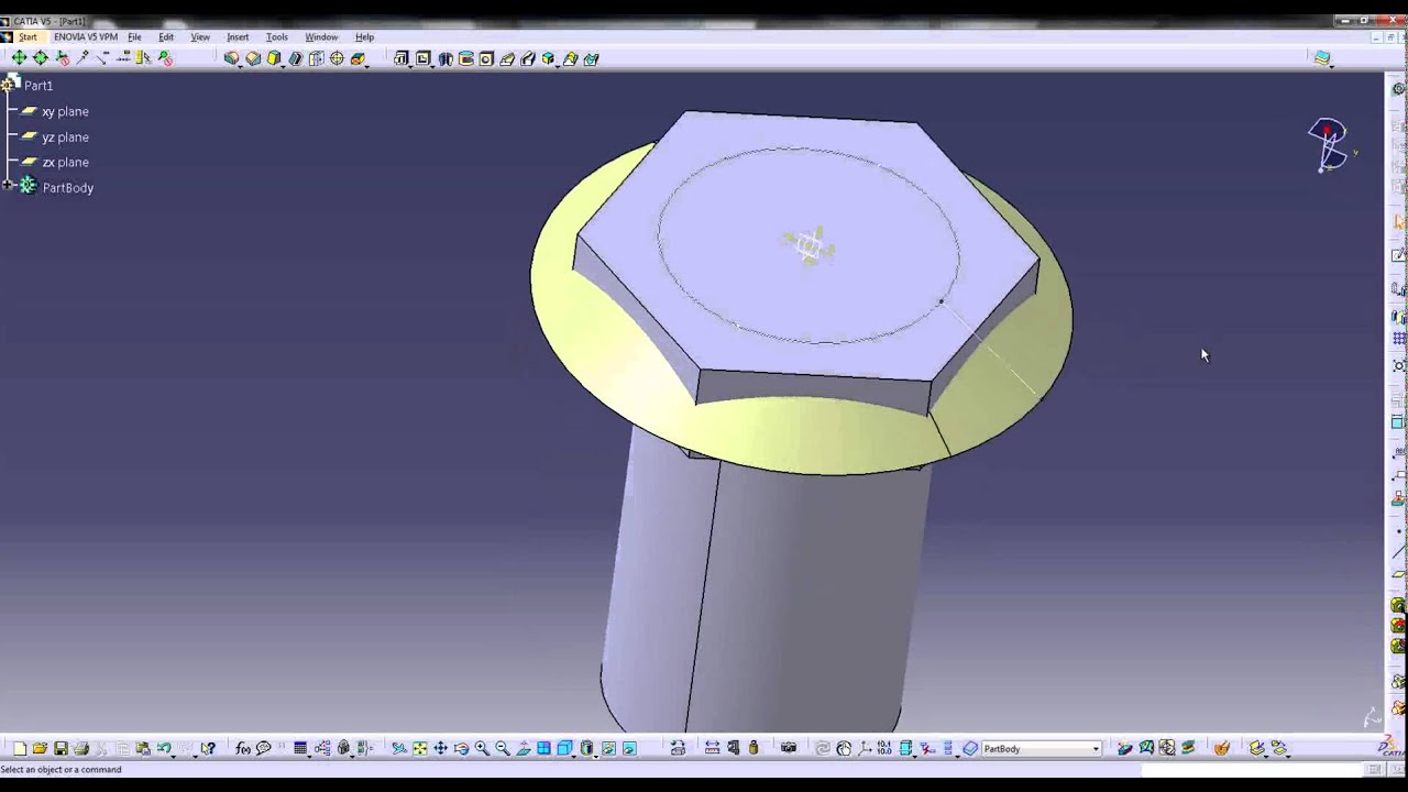 tutorial tornillo CATIA V5