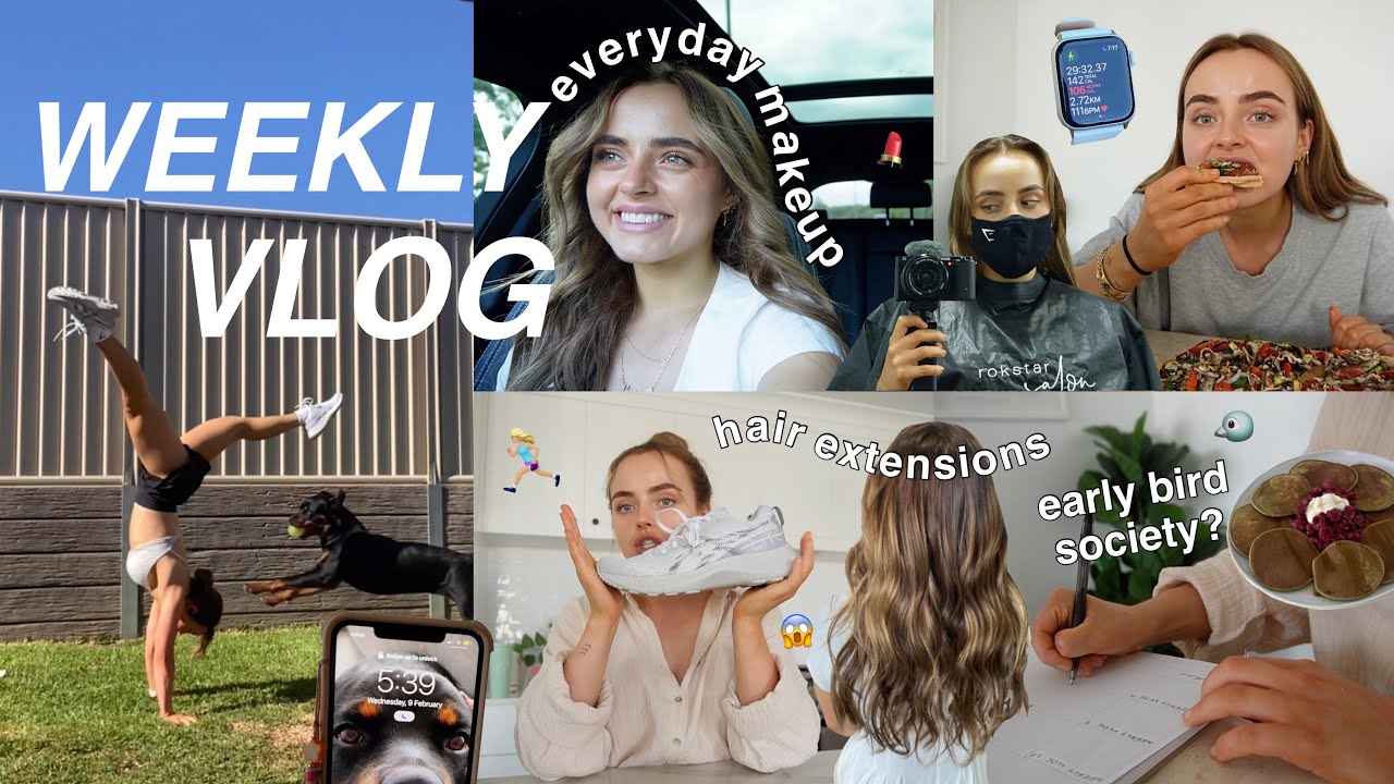 WEEKLY VLOG | HAIR EXTENSIONS | HEALTHY SNACK HAUL | EARLY BIRD SOCIETY? RUNNING | Conagh Kathleen