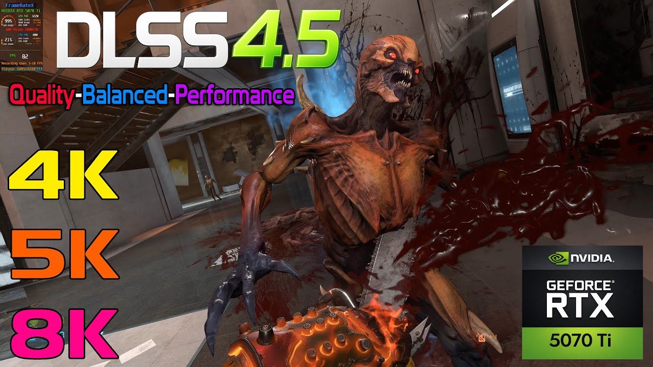 DOOM Eternal - NVIDIA DLSS 4.5 - 4K, 5K, & 8K - ULTRA Nightmare - Ray Tracing - RTX 5070 Ti