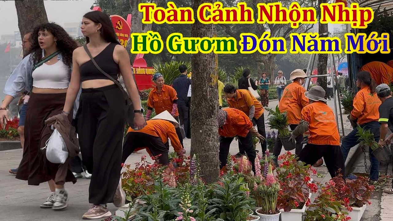Toàn Cảnh Nhộn Nhịp Hồ Gươm Chuẩn Bị Đón Tết Nguyên Đán 2026