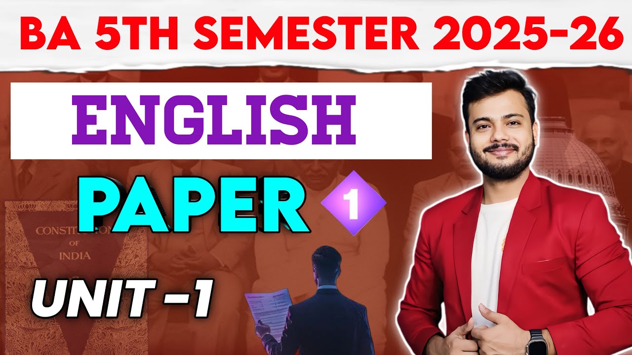 BA 5th semester English Unit-1 fully detailed class