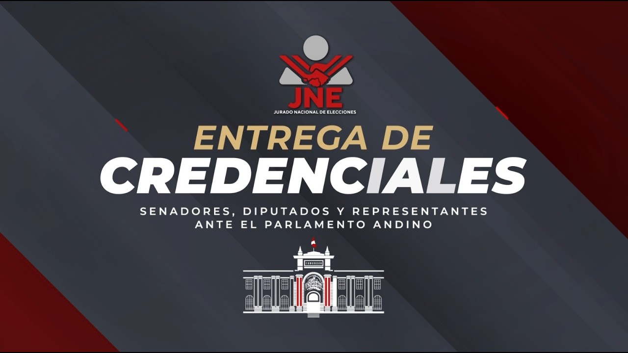 #ENVIVO JNE realiza entrega de credenciales a senadores y parlamentarios andinos