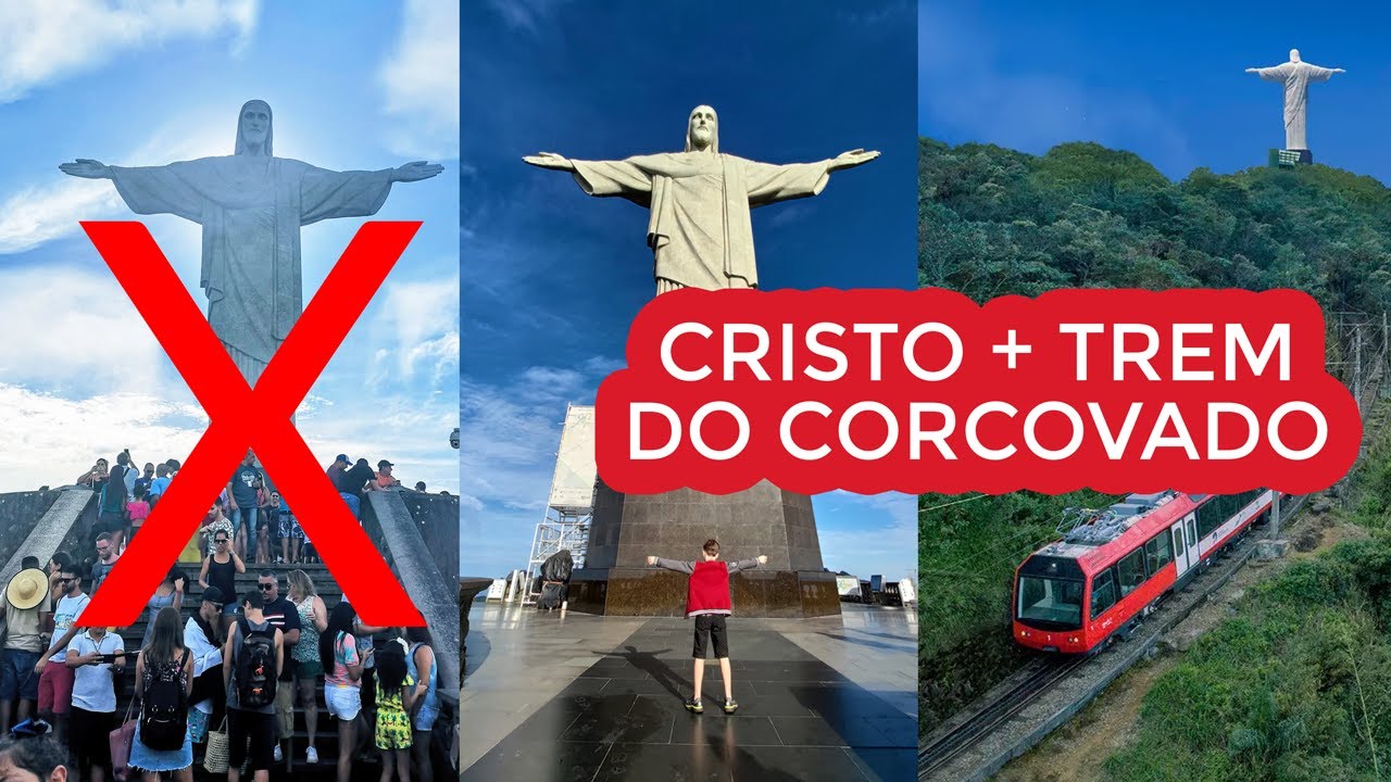 Foto com Cristo vazio | Trem do Corcovado | Tretas e dicas diversas