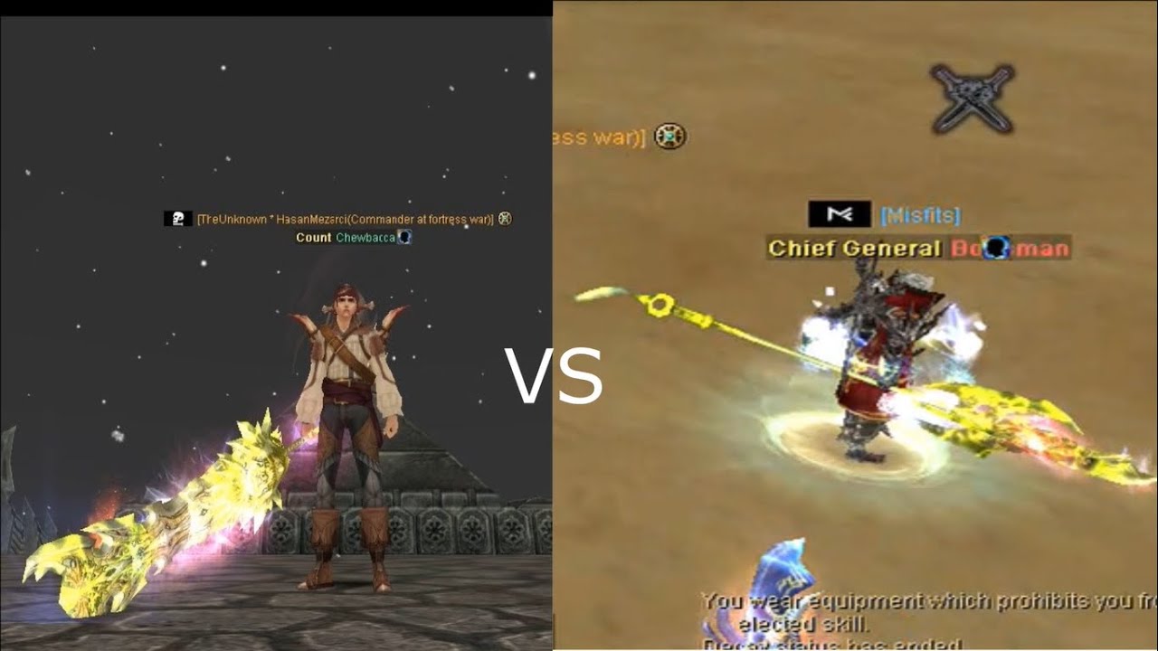 Silkroad Online Hemera Pvp |  Chewbacca   vs   Trash Spear Bossman