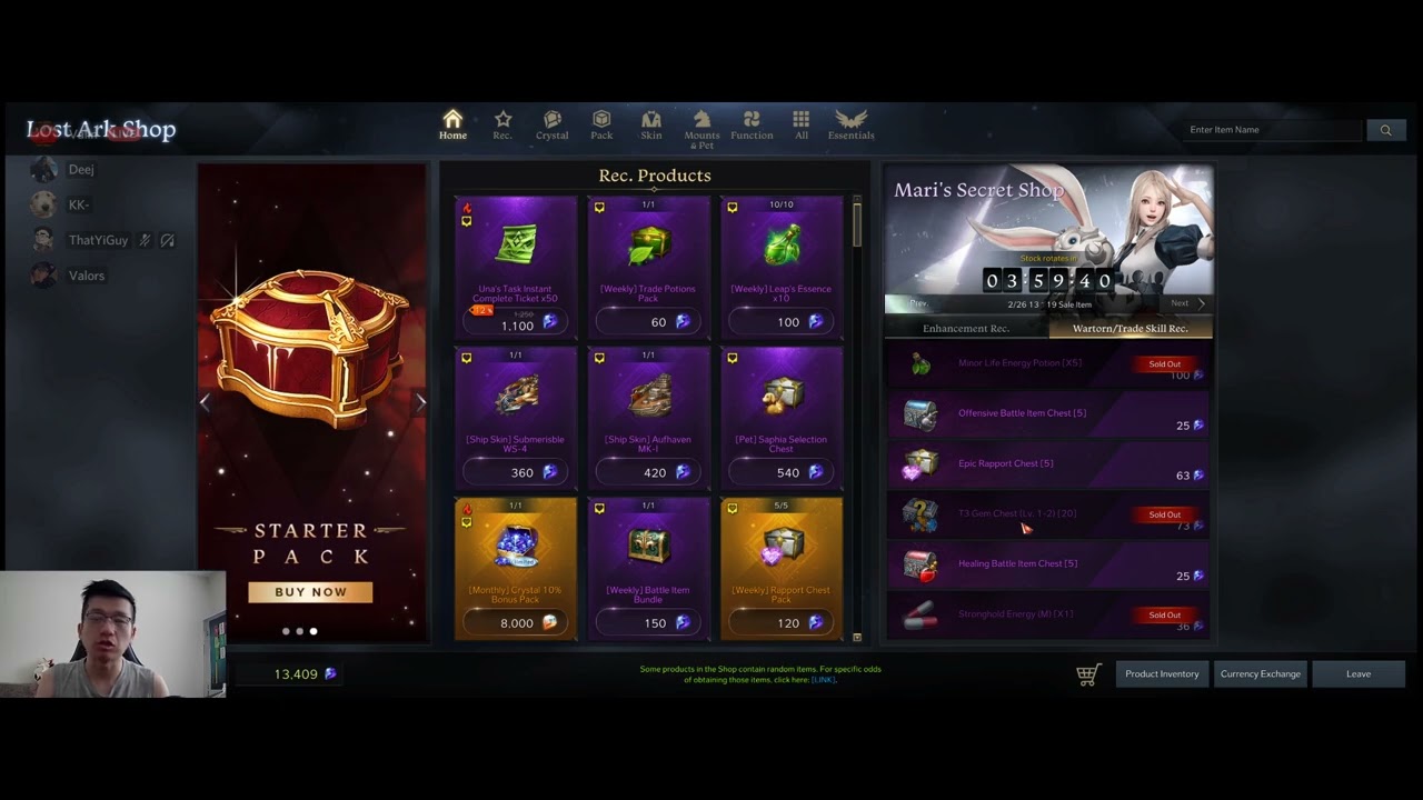 [No longer works in March] Easy 1k+ Gold profit buying T3 Gem Chests Mari Shop in Lost Ark.