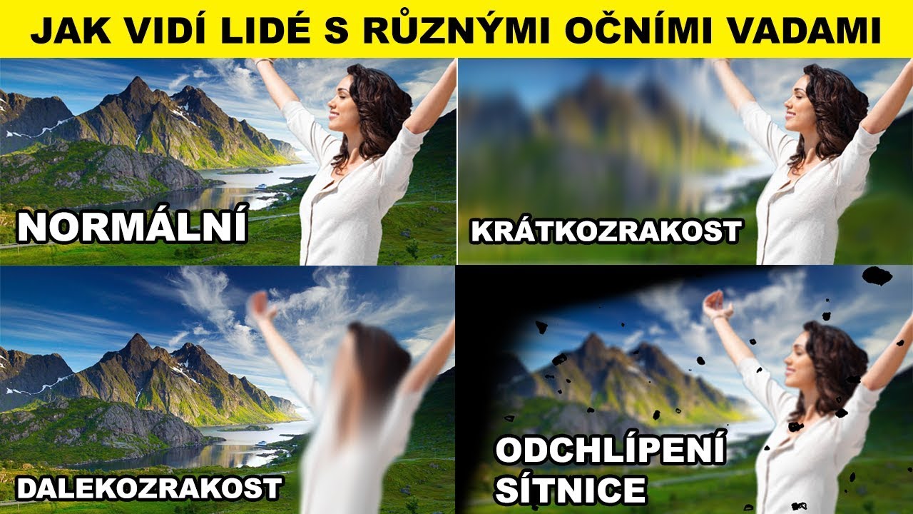 TOP 10 Jak vidí svět lidé s očními vadami