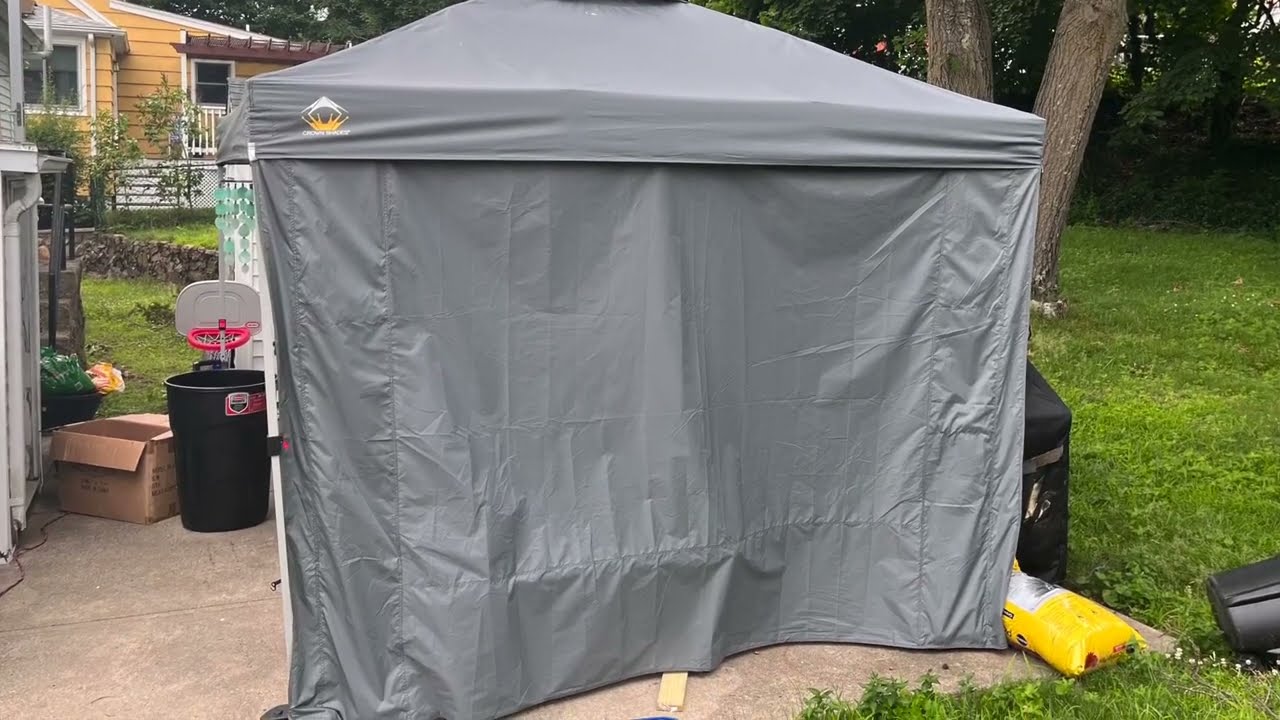 CROWN SHADES Canopy Tent 10x10 Pop Up Canopy Outdoor Shade, Portable Instant Camping Beach Canopy