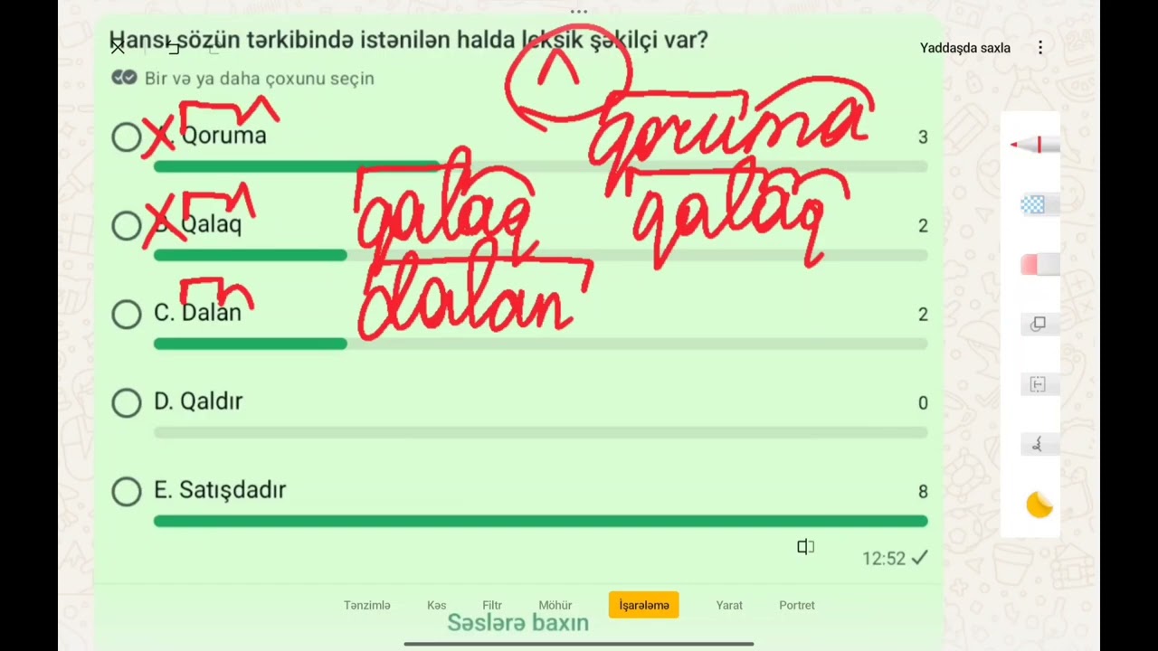 Söz yaradıcılığından sual 😃 Gulnar_muellim_ 070 607 80 50