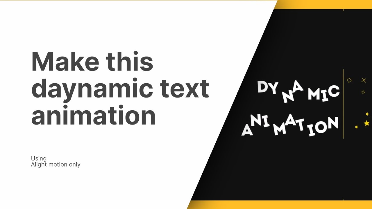 Dynamic Text Animation in Android [Alight Motion- tutorial]