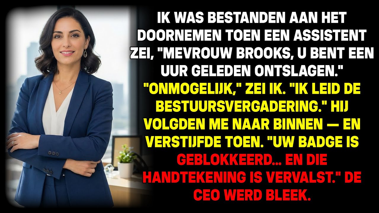 Ze ontsloegen me in de directiekamer — 20 minuten later ontsloeg ik de CEO