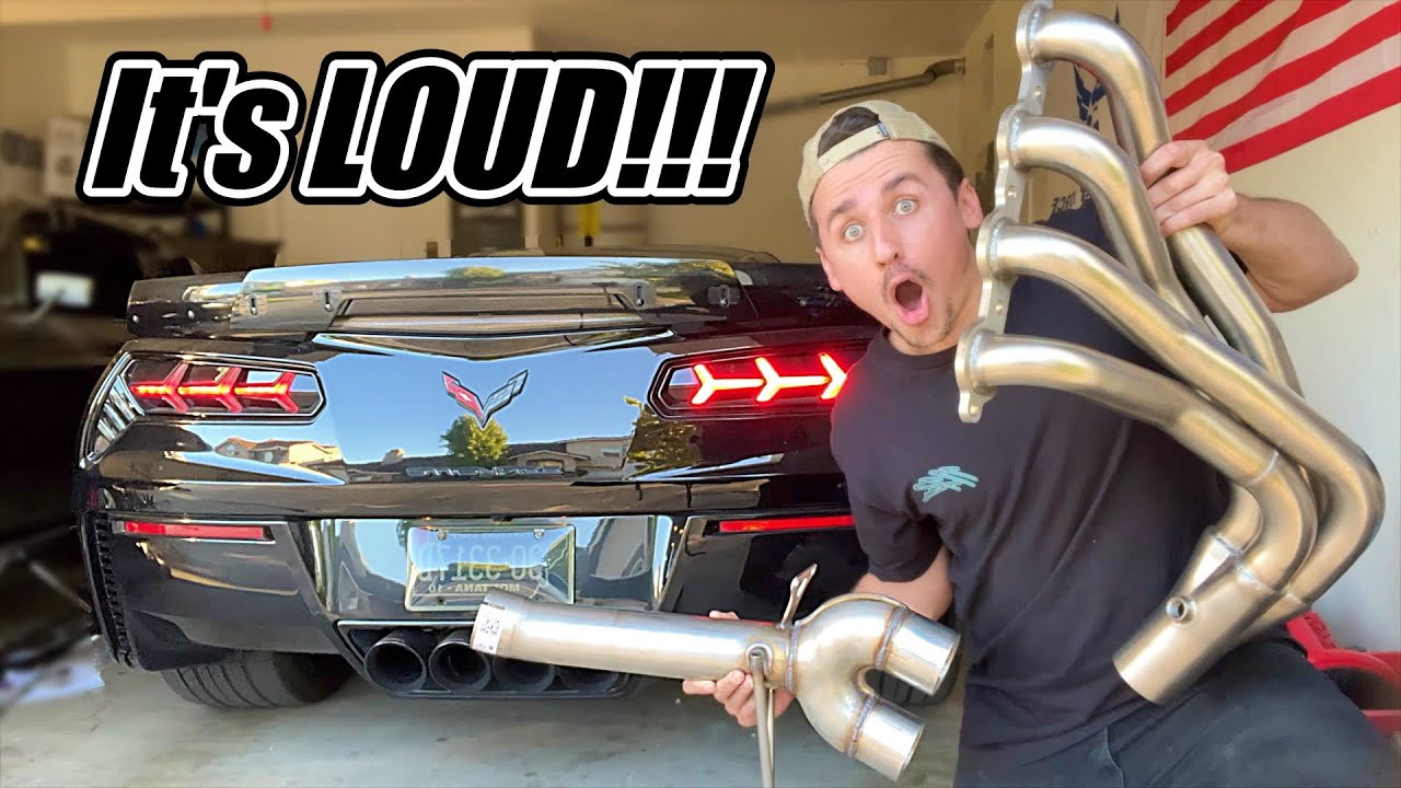 Insane New Exhaust System for my Corvette! EOS + AWE Long Tube Straight Pipe