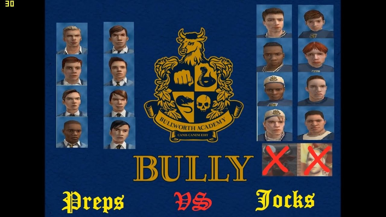 Bully SE: Preps vs Jocks (No Bob & Mascot) (Band Wars) (Full HD)
