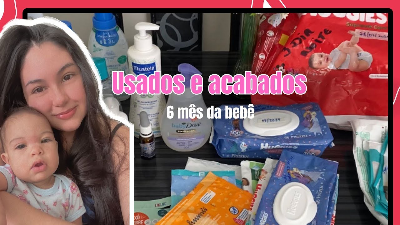 Usados e acabado do 6 mês da bebê