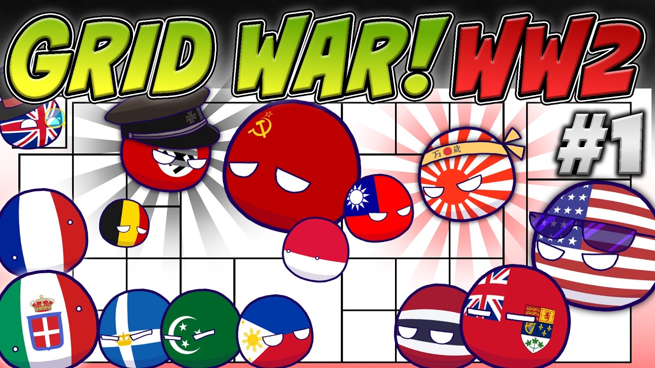 Война Countryballs на сетке: Вторая мировая война #1!