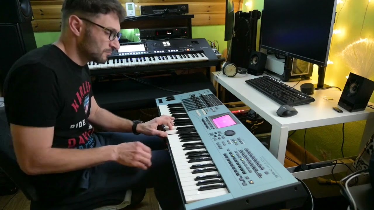 Jamiroquai - Blow your mind improvisation / Yamaha Motif XS6 + Yamaha Genos