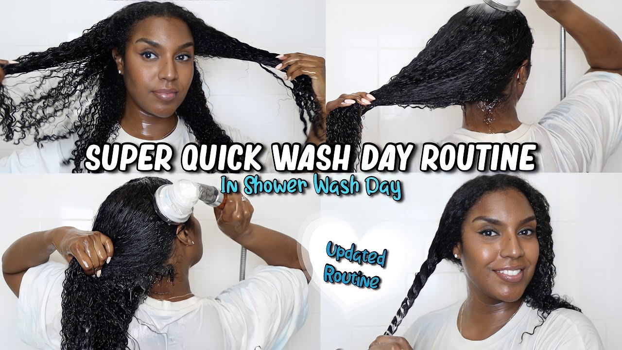 SUPER QUICK WASH DAY ROUTINE | In Shower Wash Day | Updated Wash Day Routine