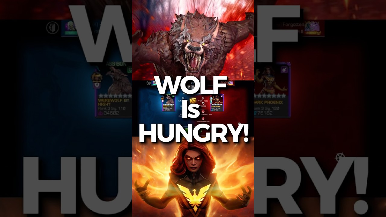 Hungry Wolf Destroys Dark Phoenix! 🐺🔥 | MCOC Battlegrounds #marvelcontestofchampions