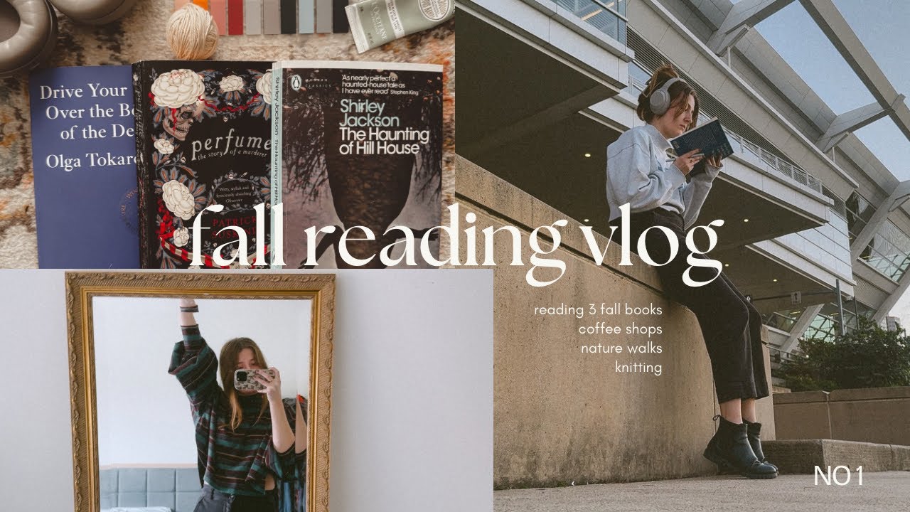 fall reading vlog | 3 autumnal books, knitting, wandering around the city