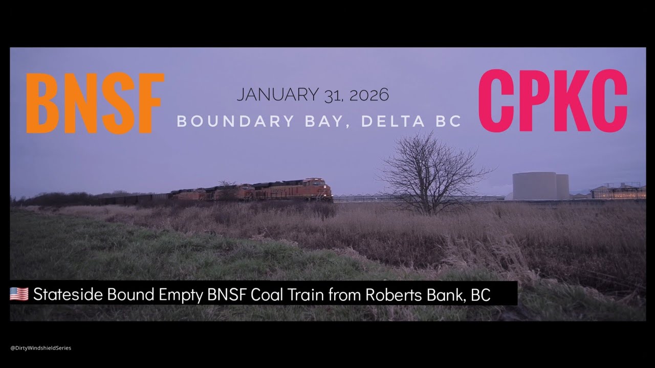 Eastbound Empty CPKC and BNSF Coal Trains Out of Roberts Bank, BC!