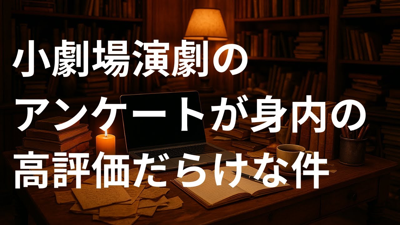 【演劇】小劇場のアンケートが忖度だらけな件について