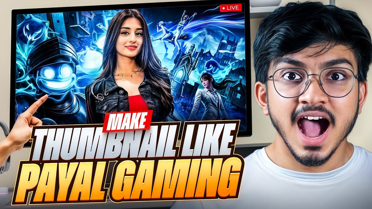 Make Thumbnails Like Payal Gaming | Step-by-Step Photoshop Tutorial