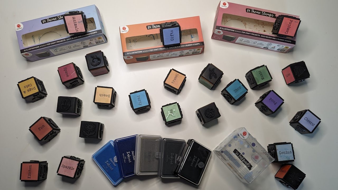 Wir testen die Theme Stamps und Inkpads Sets vom Action sind sie brauchbar oder doch nur Rattenfang?