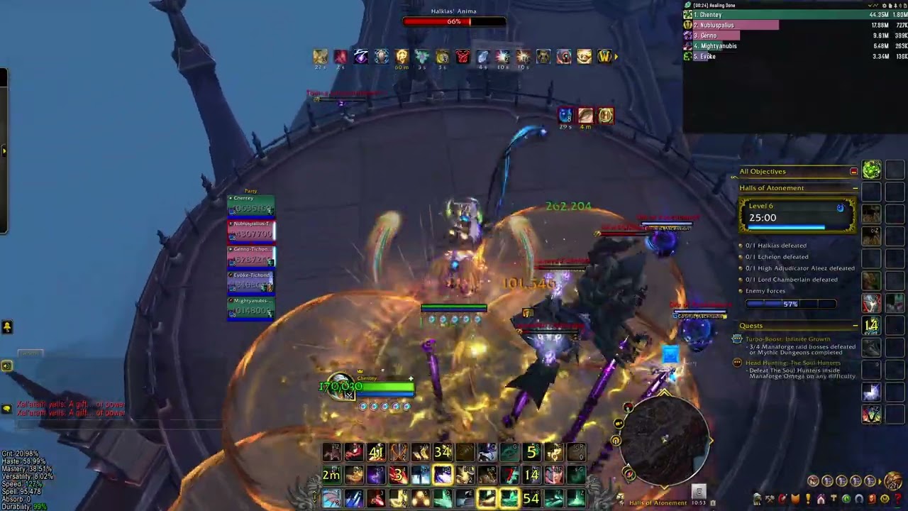 WoW TWW 11.2.7 chronowarden preservation evoker pve Halls of Atonement Mythic +6