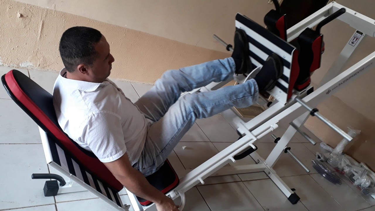 leg press 45° co jugado com hack da sajequipamentos